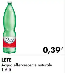 Iper Tosano LETE Acqua effervescente naturale offerta