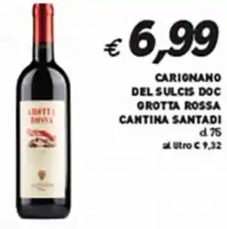 Coal Carignano del sulcis doc grotta rossa CANTINA SANTADI offerta