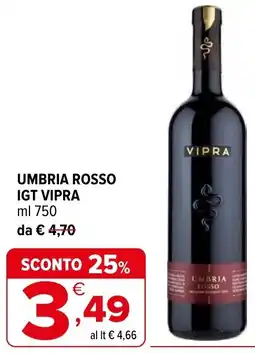 Iperal Umbria rosso igt vipra offerta