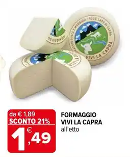 Iperal Formaggio VIVI LA CAPRA offerta