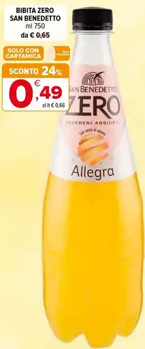 Iperal Bibita zero san benedetto offerta