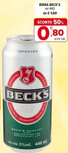 Iperal Birra beck's offerta