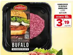 Iperal Hamburger di bufalo AMBROSINI offerta