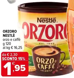 Iperal Orzoro nestlè offerta