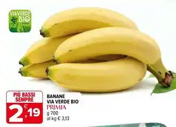 Iperal Banane via verde bio PRIMIA offerta