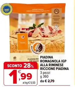 Iperal Piadina romagnola igp alla riminese riccione piadina offerta