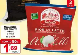Iperal Mozzarelle fior di latte SABELLI offerta