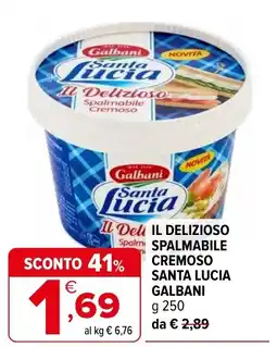 Iperal Il delizioso spalmabile cremoso santa lucia GALBANI offerta