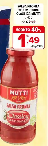 Iperal Salsa pronta di pomodoro classica MUTTI offerta