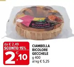 Iperal Ciambella bicolore GECCHELE offerta