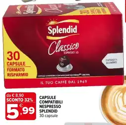 Iperal Capsule compatibili nespresso SPLENDID offerta