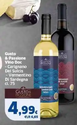 Sigma Gusto & Passione Vino Doc - Carignano Del Sulcis - Vermentino Di Sardegna offerta
