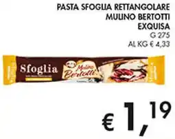 Coal Pasta sfoglia rettangolare mulino bertotti exquisa offerta