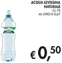 Coal Acqua levissima naturale offerta