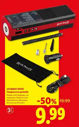Lidl ULTIMATE SPEED Compressore portatile offerta