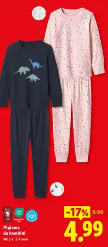 Lidl Pigiama da bambini offerta