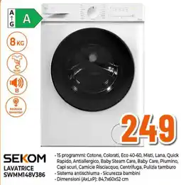 Ipercoop SEKOM LAVATRICE SWMM148V386 offerta