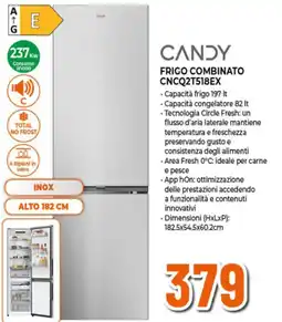 Ipercoop CANDY FRIGO COMBINATO CNCQ2T518EX offerta