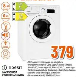 Ipercoop INDESIT LAVASCIUGA EWDE861483WITN offerta