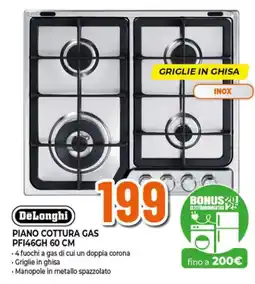 Ipercoop DeLonghi PIANO COTTURA GAS PF146GH offerta