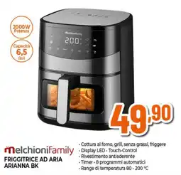 Ipercoop Melchionifamily friggitrice ad aria arianna bk offerta