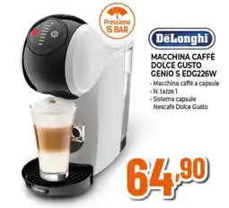 Ipercoop DeLonghi MACCHINA CAFFÈ DOLCE GUSTO GENIO S EDG226W offerta