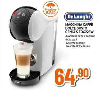 DeLonghi MACCHINA CAFFÈ DOLCE GUSTO GENIO S EDG226W