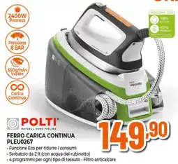 Ipercoop POLTI FERRO CARICA CONTINUA PLEU0267 offerta