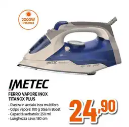 Ipercoop Imetec ferro vapore inox titanox plus offerta