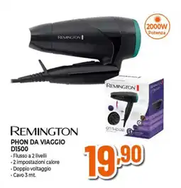 Ipercoop REMINGTON PHON DA VIAGGIO D1500 offerta