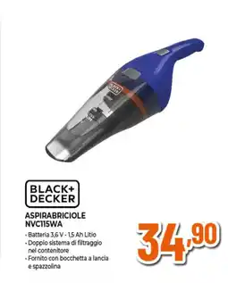 Ipercoop BLACK+ DECKER ASPIRABRICIOLE NVC115WA offerta