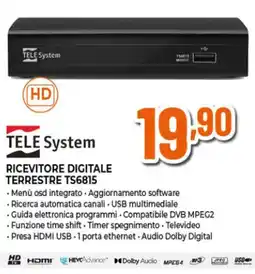 Ipercoop TELE System RICEVITORE DIGITALE TERRESTRE TS6815 offerta