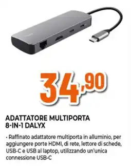 Ipercoop Trust adattatore multiporta 8-in-1 dalyx offerta