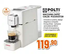 Ipercoop POLTI MACCHINA CAFFE' CIALDE PCEU0127/128 offerta