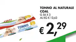 Coal Tonno al naturale COAL offerta