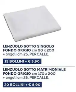 Coal Lenzuolo sotto singolo fondo grigio cm 90 x 200 offerta