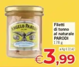 Despar Filetti di tonno al naturale PARODI offerta