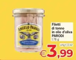 Despar Filetti di tonno in olio d'oliva PARODI offerta