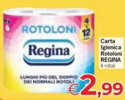 Despar Carta Igienica Rotoloni REGINA 4 rotoli offerta
