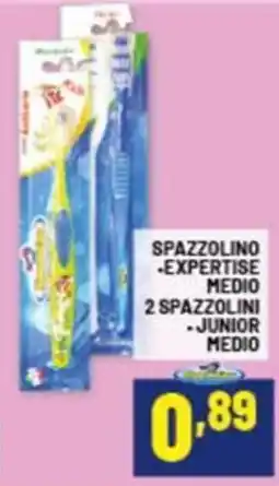 Risparmio Casa Spazzolino expertise medio, 2 spazzolini junior medio offerta