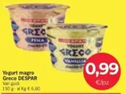 Despar Yogurt magro Greco DESPAR offerta