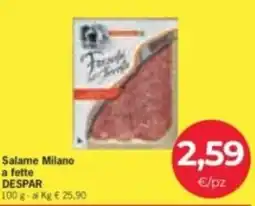 Despar Salame Milano a fette DESPAR offerta
