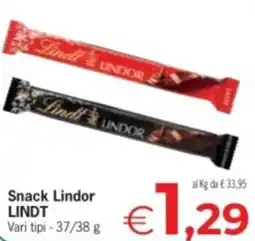 Despar Snack Lindor LINDT offerta