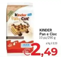 Despar KINDER Pan e Cioc 10 pz offerta