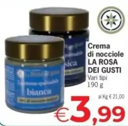 Despar Crema di nocciole LA ROSA DEI GUSTI offerta
