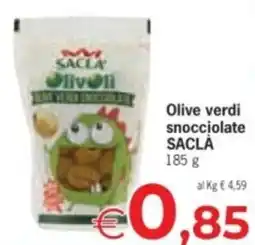 Despar Olive verdi snocciolate SACLÀ offerta