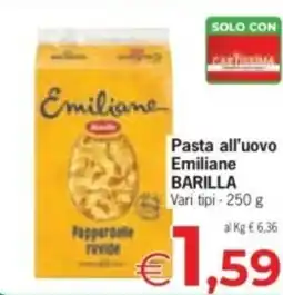 Despar Pasta all'uovo Emiliane BARILLA offerta