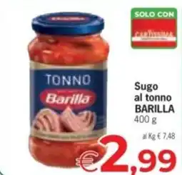 Despar Sugo al tonno BARILLA offerta