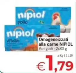 Despar Omogeneizzati alla carne NIPIOL offerta