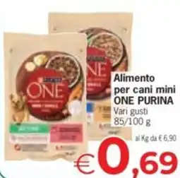 Despar Alimento per cani mini ONE PURINA offerta